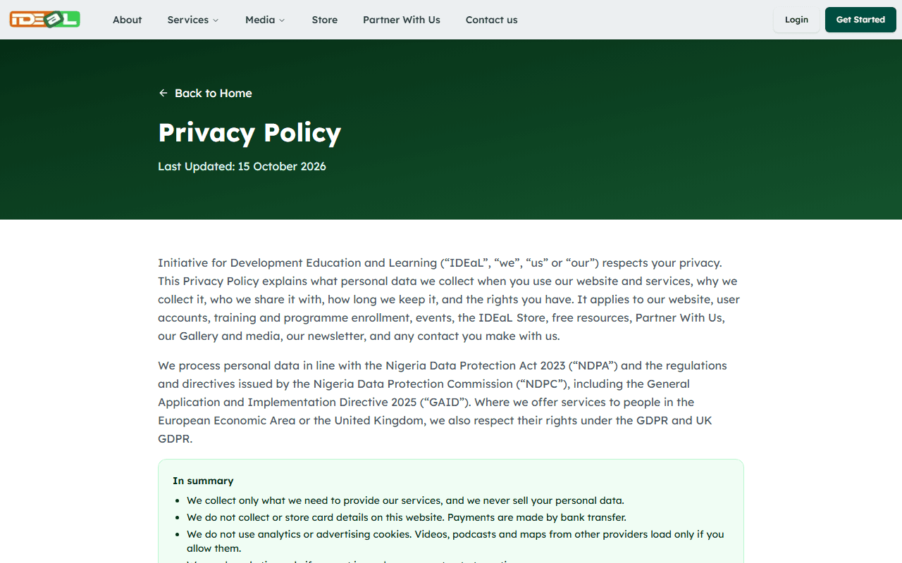 The Privacy Policy