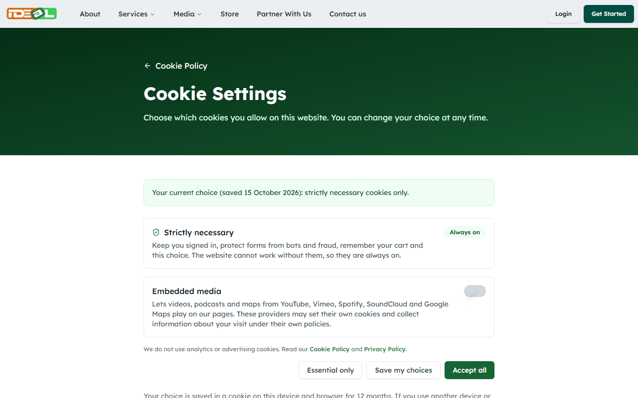 Cookie Settings